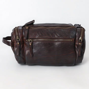 Spaghetti Western Swc400Cg Duffel Vintage Handmade Drum Dyed Genuine European Cowhide Leather Women Bag Western Handbag Purse